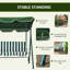 Auree 3 Seater Swing Chair with Adjustable Canopy, Green and White