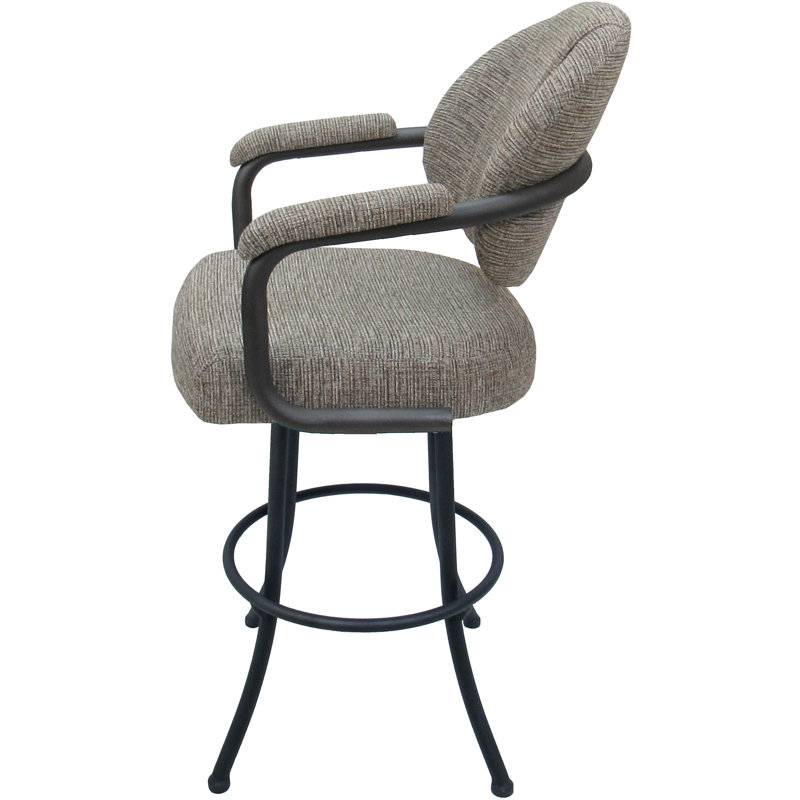 Tabouret de comptoir pivotant Vickky, Gris, Tabouret de bar (siège d’une hauteur de 30 po)