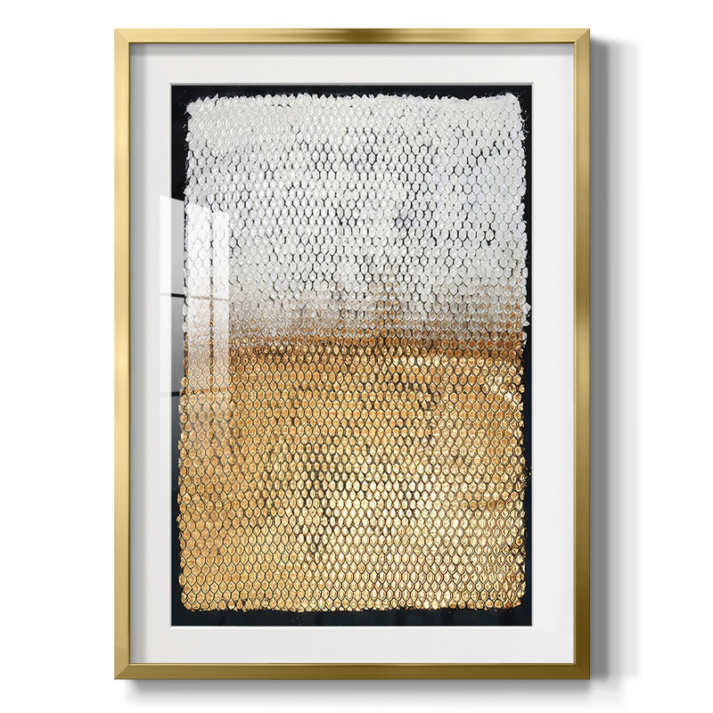 Imprimé albâtre I - impression encadrée, H 28,5 po x l 20,5 po, Doré