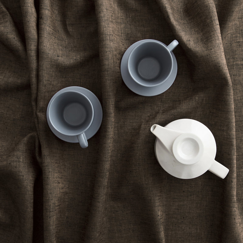 100% Pure Linen Tablecloth - Athena, 108" x 60", Chambray Brown