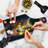 Ambesonne Outer Space Tempered Glass Cutting Board Planet Earth Stars Multicolor