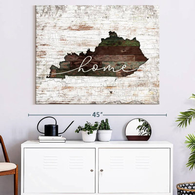 Kentucky Home Map sur impression sur toile