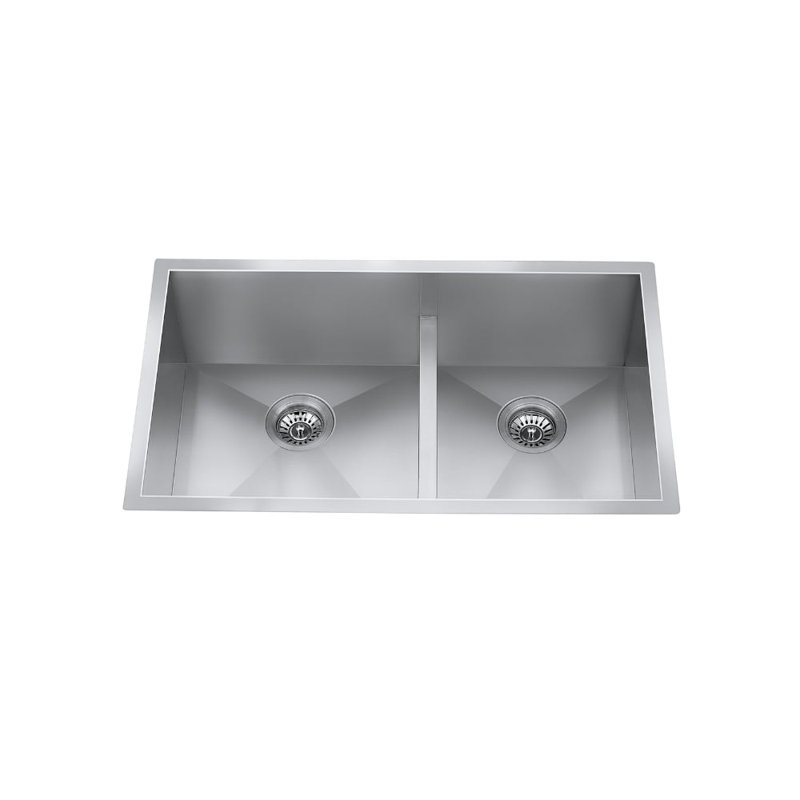 Évier de cuisine à double cuve encastrable L 32 po x l 19 po