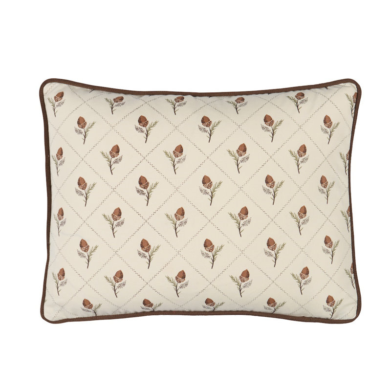 Holden Hand Print Pillow, Light Cream, Rectangle 12"H x 16"W