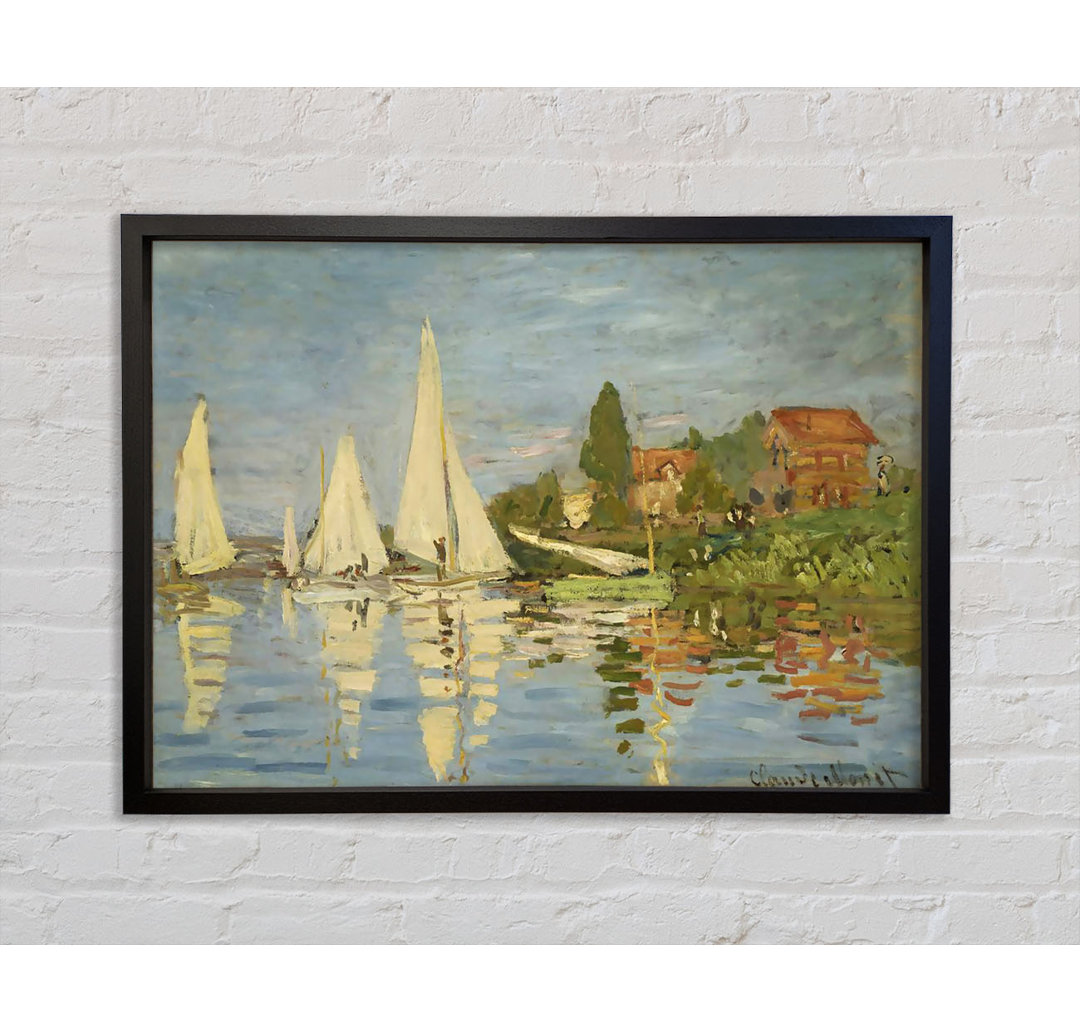 Monet Regatten in Argenteuil - Einzelbildrahmen Kunstdrucke auf Leinwand