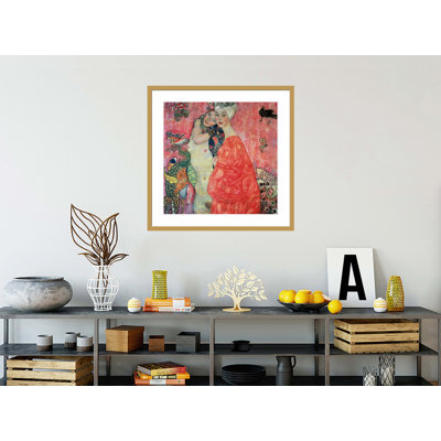 Femmes amies (les petites amies) par Gustav Klimt, impression giclée encadrée