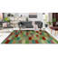 Tapis vert / rouge / jaune en laine noué à la main de conception unique 8 pi 5 po x 9 pi 9 po Janadia