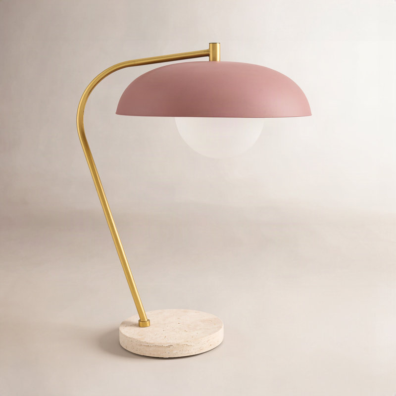 Lampe de table Barrile Farmington, Rouge, Beige