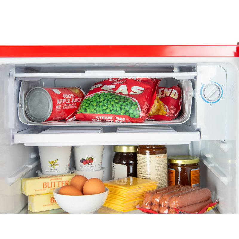 Compact Red Coca-Cola Refrigerator with Freezer