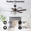 Ventilateur de plafond 52 po Frogertha