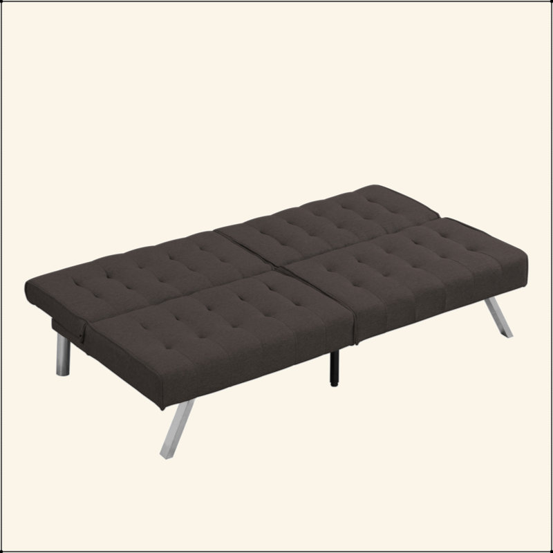 WOOD FRAME, STAINLESS LEG, FUTON, SOFA BED, Espresso