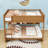 Queen Over Queen Bunk Bed With Built-In Storage Shelves And Charging Station,Ladder