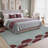 Modern Geometric Machine Washable Chain Link Blue Indoor Area Rug With Non-Slip Backing-636655210