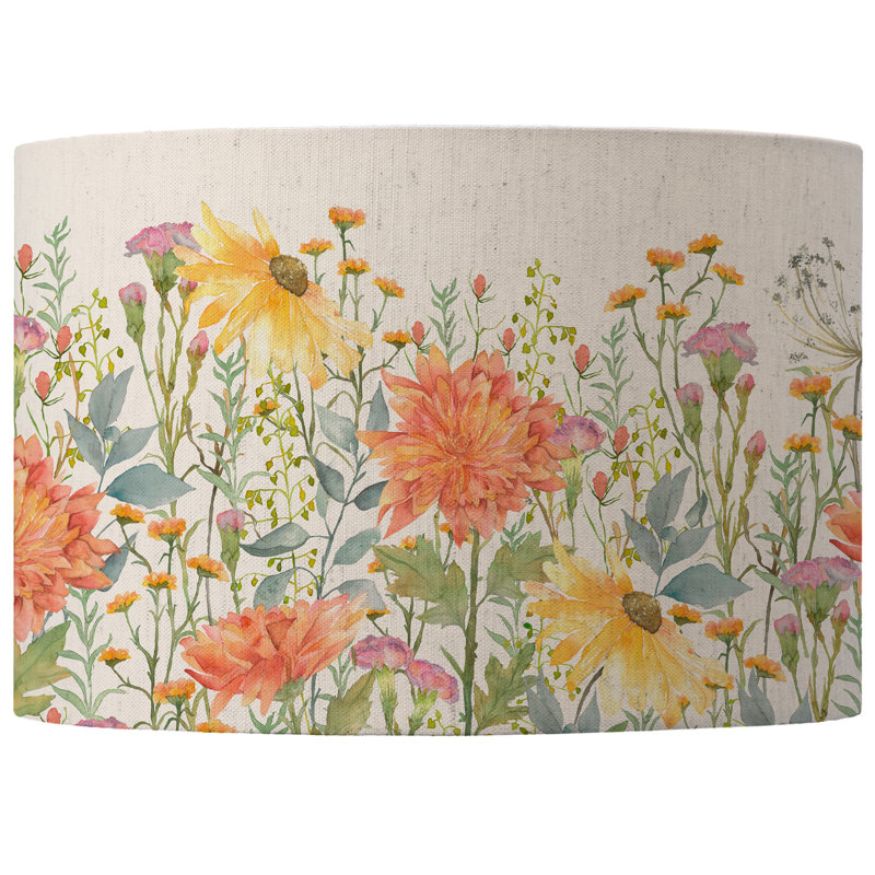 Round Lamp Shade in Orange, 29cm H x 50cm W x 50cm D