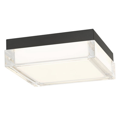 Plafonnier encastré 8 po à DEL noir intégré