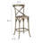 Wicker Counter Stool with Solid Wood Frame