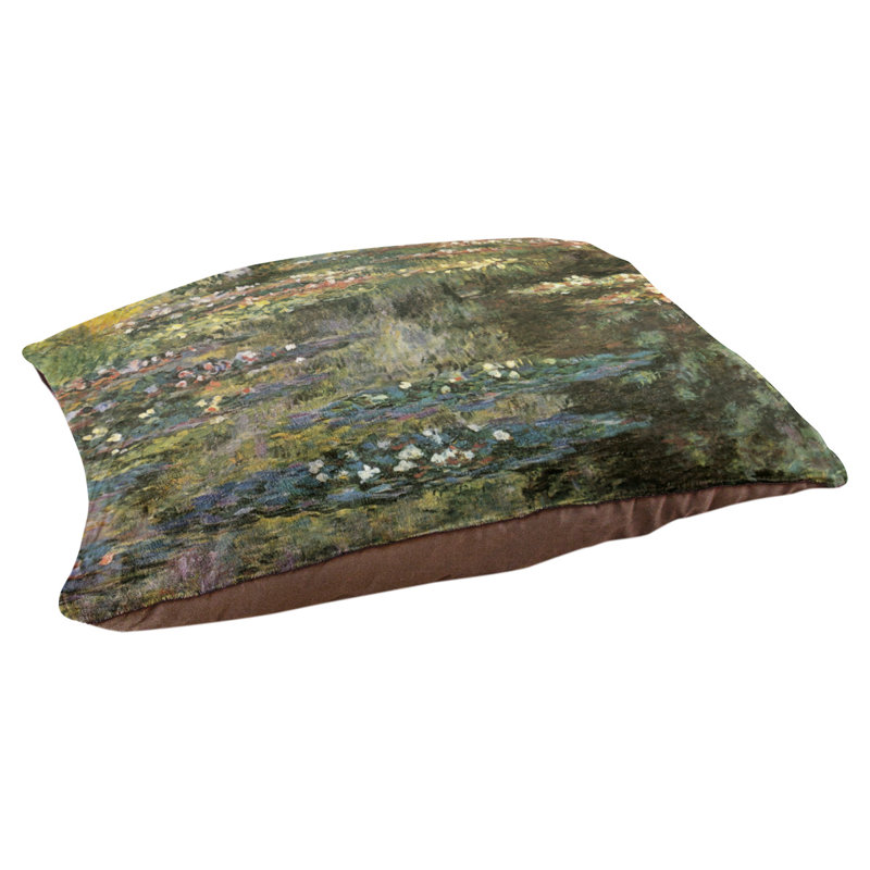 Coussin Carlucci Water Lily Pond à Giverny, Grand (l 52 po x P 42 po x H 7,1 po)