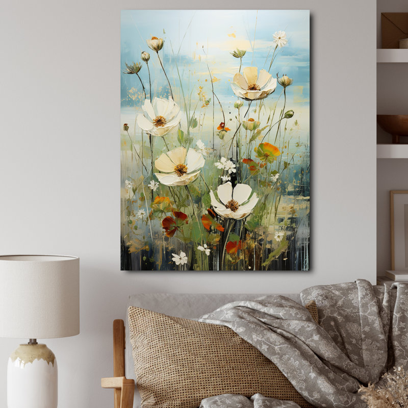 «Meadow Tranquil Bliss Mute II», reproduction d'art sur toile florale et botanique, H 20 po x l 12 po x P 1 po, Toile tendue