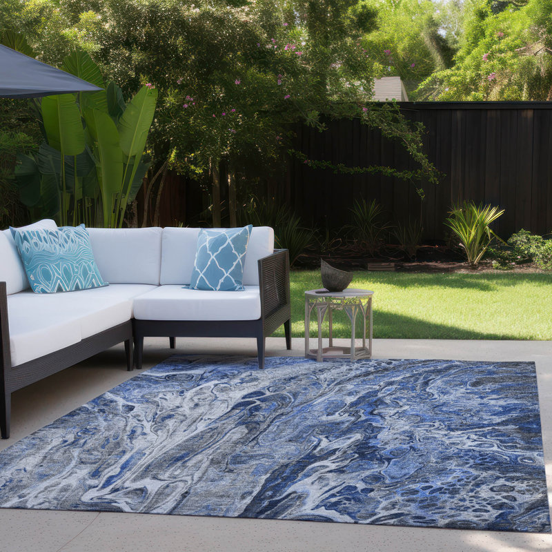 Tapis intérieur / extérieur Alfonzo avec envers antidérapant, Rectangle 5 pi x 7 pi 6 po