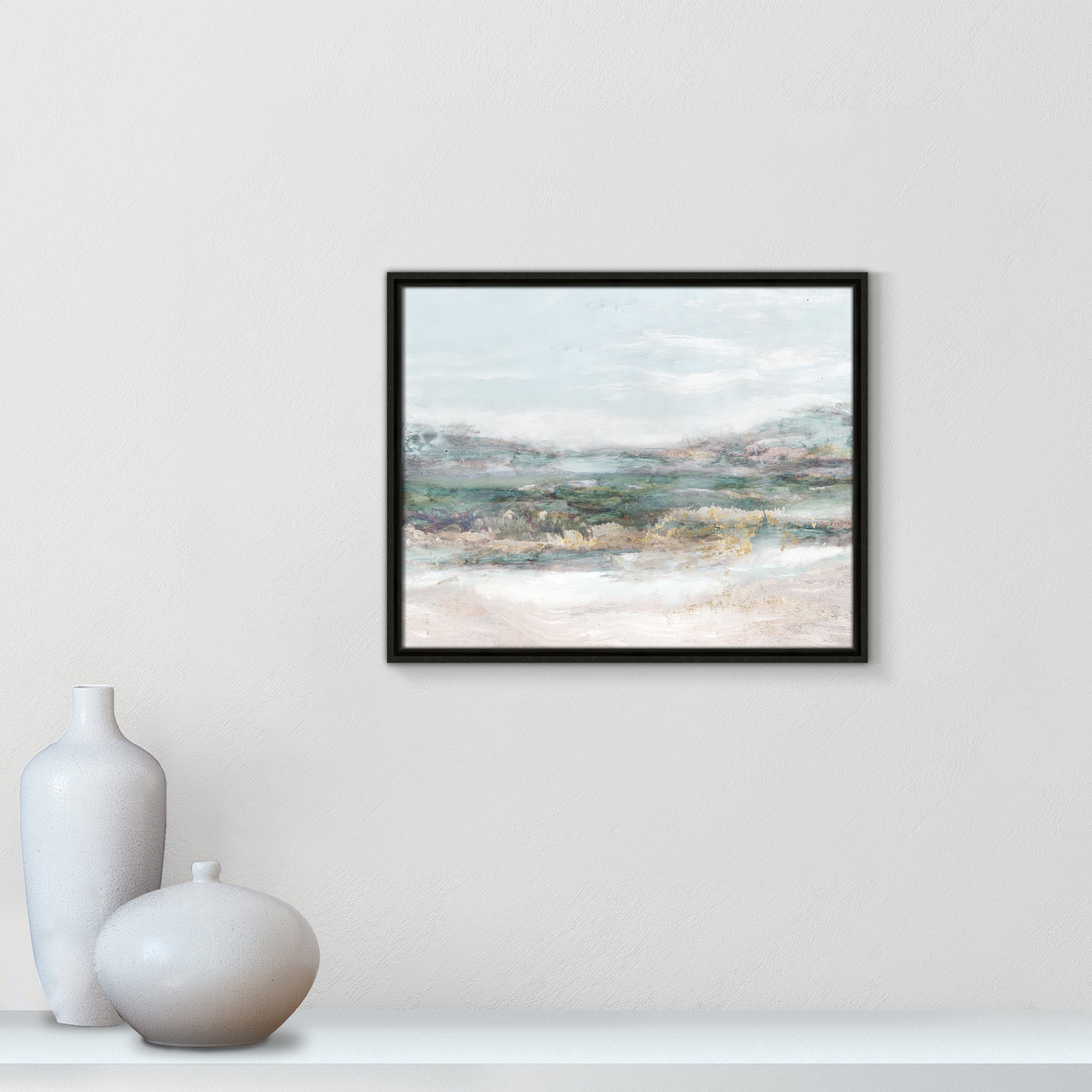 Dazzling by Matina Theodosiou - Painting Print on Canvas, No Mat, Espresso Framed Canvas, 17.5" H x 21.5" W x 2" D