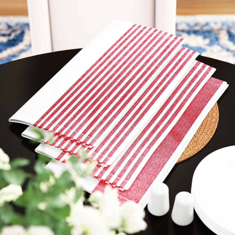 Serviette de table en coton Newlyn, Rouge