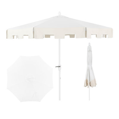 Parasol de marché extérieur de 9 pi avec manivelle et inclinaison Baiona