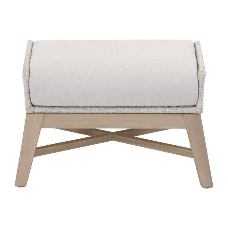 Tabouret de pieds tapisserie en oléfine pour l'extérieur