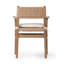 Hamlin Dining Armchair With Cushion-Double Twisted Paper Cord