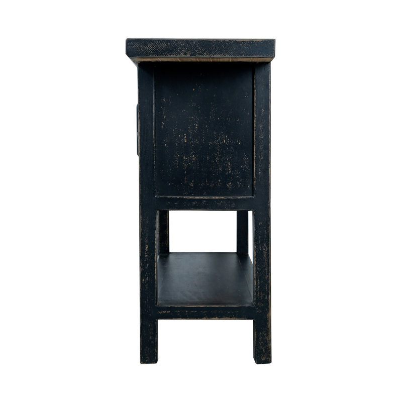 Amalfi 63'' W Solid Wood Console Table, Antique Black