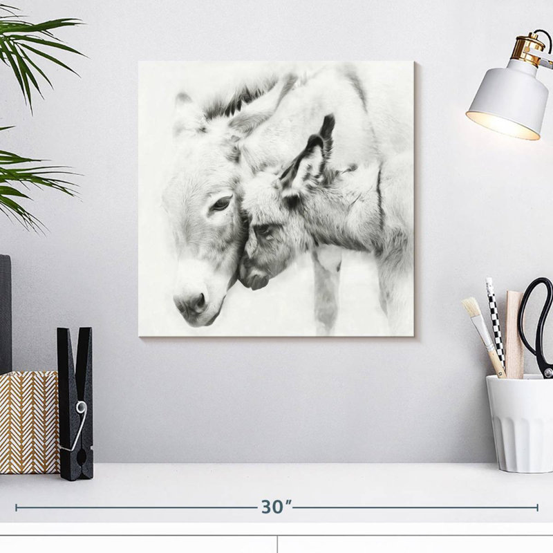 Brampt Donkey Portrait III, 16" H x 16" W