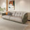 Creamy modern in-line Italian sofa
