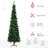 Artificial Christmas Tree, Slender Tree With Metal Base-128843189