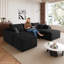 Canapé modulaire en velours côtelé 95 pouces
