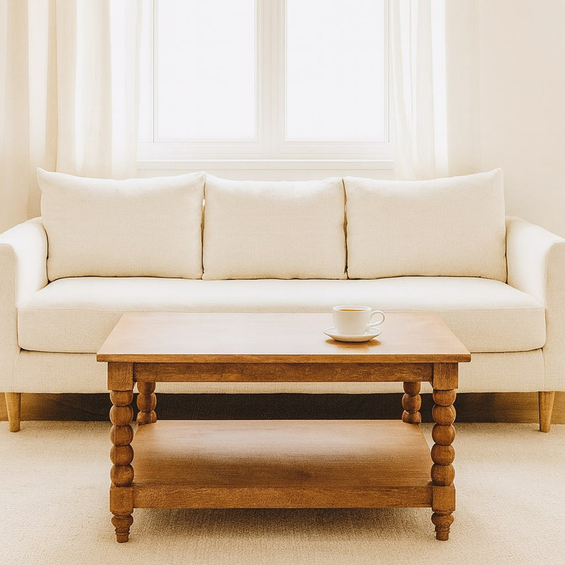 Barclay Teak Coffee Table, 17.7" H x 31.5" W x 31.5" D