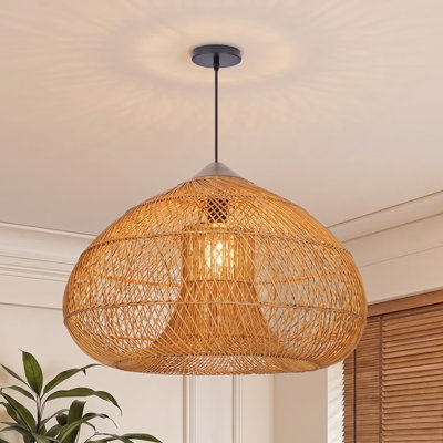 Luminaire suspendu en forme de dôme à 1 lumière Bhatt