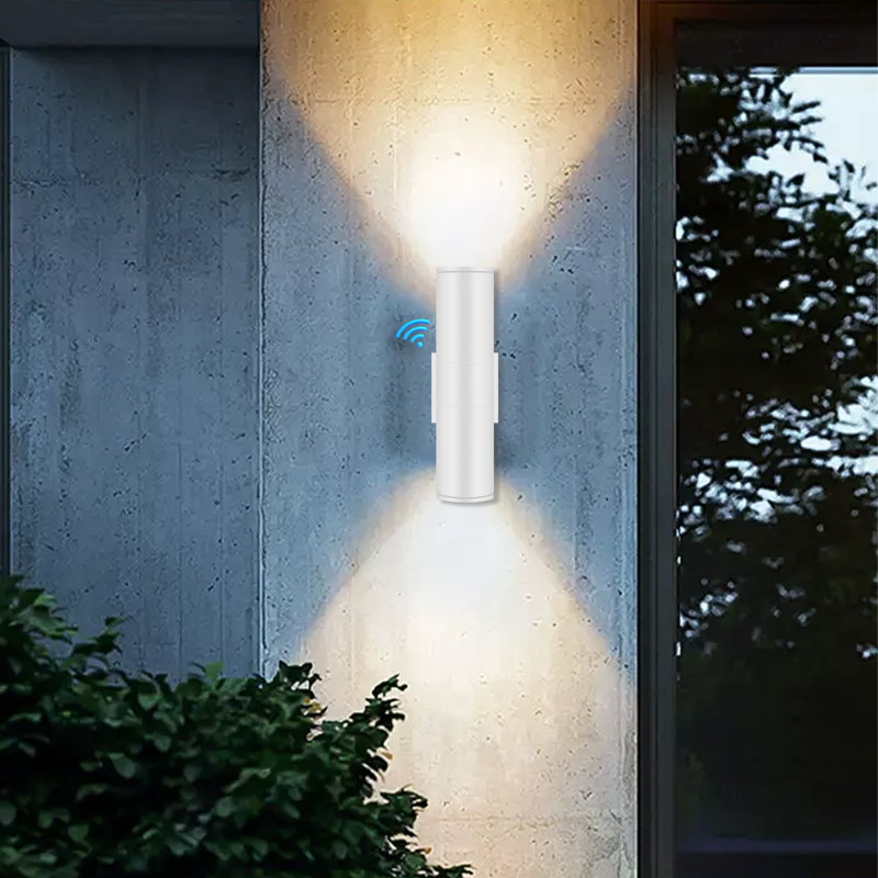 Outdoor Dusk-To-Dawn Sensor Wall Lights - IP65 Waterproof Aluminum Design, Natural , 4 Lights