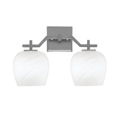 Barre de bain Headland illustré avec verre de marbre blanc de 4 po