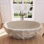 Baignoire autoportante 67 "à surface solide en pierre profonde beige-134059154