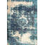 Tapis performance bleu à motif abstrait rétro tissé à la machine Kazu-23859623