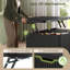Table basse à plateau relevable avec 2 tiroirs et rangement caché, table à cannelures moderne de style Mid-Century 4 en 1, noir-1504425875