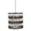 Quill Triple Drum Pendant Light  w/ Leather Trim