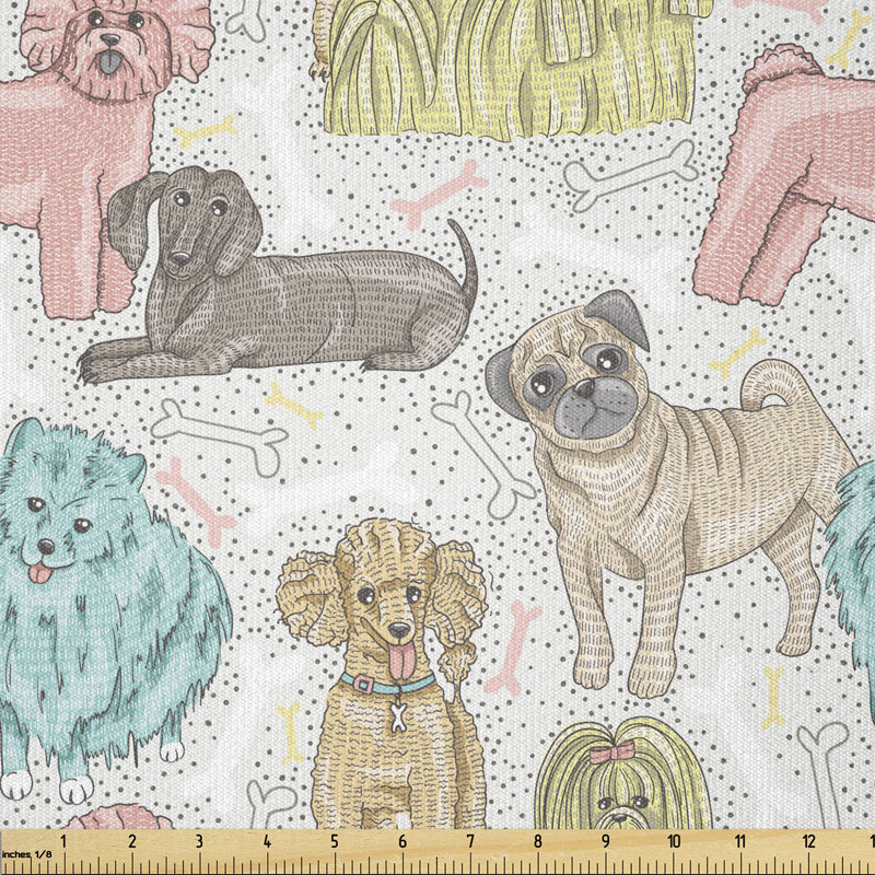 Crissa Little Purebred Puppy Dogs Multi-Purpose Fabric