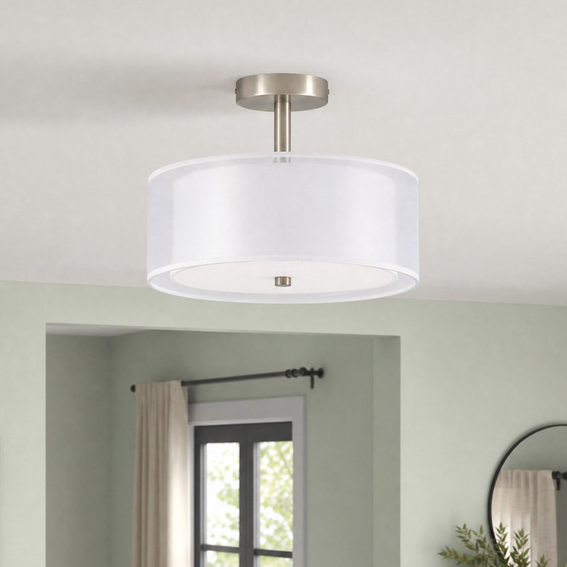 Plafonnier semi-encastré 3 lumières, Blanc