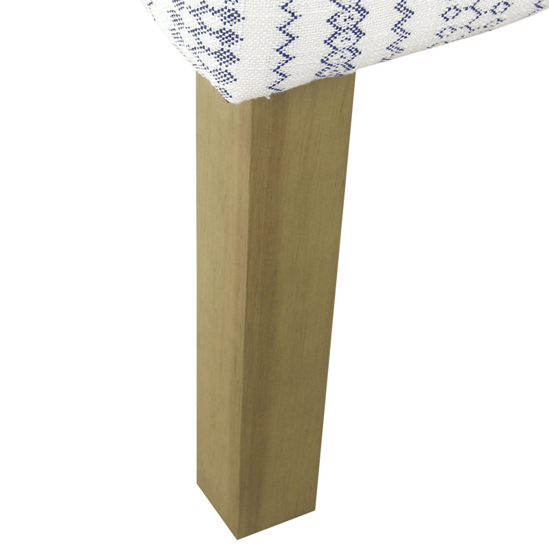 Fauteuil d'appoint Adona, 100% coton rayé bleu / blanc