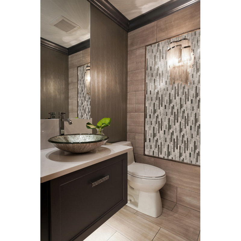 Miami 12" x 12" Marble Linear Mosaic Wall & Floor Tile