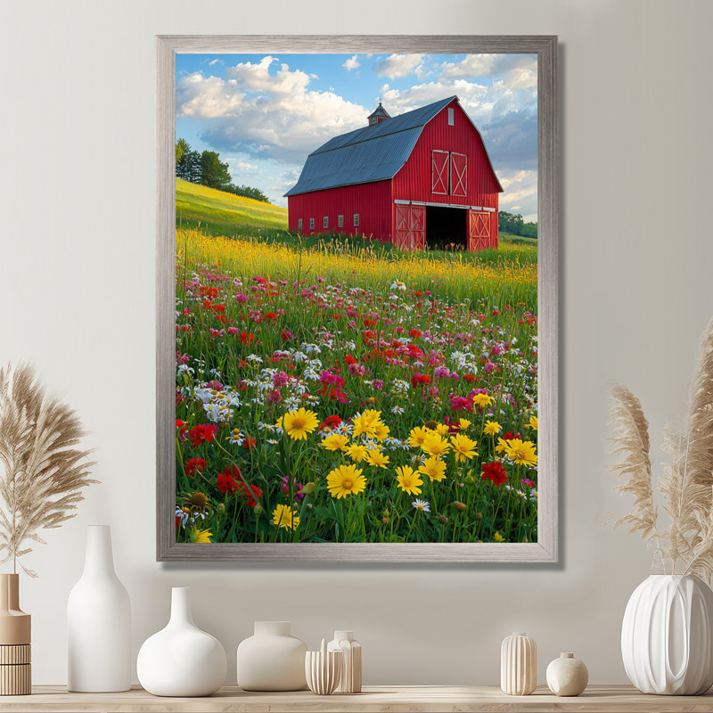 Barnyard In Full Bloom III - Paysages, impressions sur art mural, H 32 po x l 24 po, Reproduction encadrée d'une seule photo