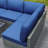 Ensemble de 14 coussins d'extérieur pour 7 pièces, ensemble de conversation en rotin, coussins de remplacement pour meubles de patio, coussins de canapé de remplacement de 4 pouces-207304605