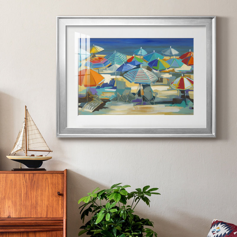 " BEACH BLANKET BINGO ", Silver Framed, 18.5" H x 24.5" W x 1.5" D