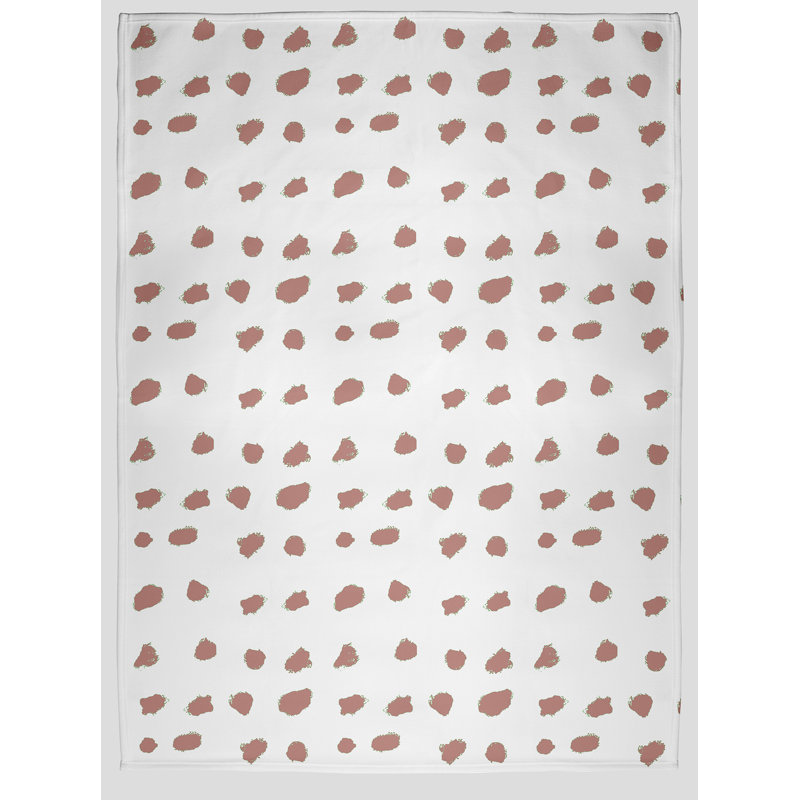 Dot Of Spots Spring Throw Blanket, 60" W x 80" L, Rusty Mauve