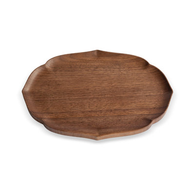 Baroque Solid Wood Tray, 0.24 m (Walnut)